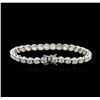 Image 2 : 18KT White Gold 9.66ctw Diamond Tennis Bracelet