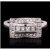 Image 1 : 14KT White Gold 0.77ctw Diamond Ring