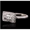 Image 2 : 14KT White Gold 0.77ctw Diamond Ring