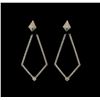 Image 1 : 1.23ctw Diamond Dangle Earrings - 14KT White Gold