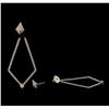 Image 2 : 1.23ctw Diamond Dangle Earrings - 14KT White Gold