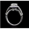 Image 3 : 14KT White Gold 1.60ctw Diamond Ring