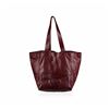 Image 1 : Valentino Garavani Rockstud Handle Burgundy Leather Tote Bag