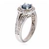 Image 3 : 14KT White Gold 1.05ctw Fancy Blue Diamond Ring