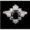 Image 1 : 14KT White Gold 2.56ctw Black Diamond Ring
