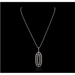 14KT White Gold 1.79ctw Diamond Pendant With Chain