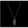 Image 1 : 14KT White Gold 1.79ctw Diamond Pendant With Chain