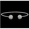 Image 1 : 14KT White Gold 1.16ctw Diamond Bangle Bracelet