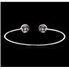 Image 2 : 14KT White Gold 1.16ctw Diamond Bangle Bracelet