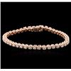 Image 1 : 14KT Rose Gold 2.57ctw Diamond Tennis Bracelet