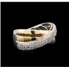 Image 2 : 14KT Two-Tone Gold 0.47ctw Diamond Ring