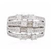 Image 1 : 14KT White Gold 0.88ctw Diamond Ring