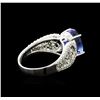 Image 3 : 14KT White Gold 4.17ct Tanzanite and Diamond Ring