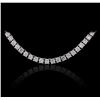 Image 1 : 10KT White Gold EGL USA Certified 20.85ctw Diamond Necklace