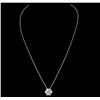 Image 1 : 14KT White Gold 2.10ctw Diamond Pendant With Chain