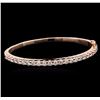 Image 1 : 14KT Rose Gold 3.16ctw Diamond Bangle Bracelet