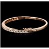 Image 2 : 14KT Rose Gold 3.16ctw Diamond Bangle Bracelet