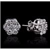 Image 2 : 14KT White Gold 1.65ctw Diamond Earrings