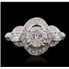 Image 1 : 18KT White Gold 1.64ctw Diamond Ring