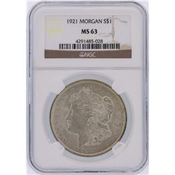 1921 NGC MS63 Morgan Silver Dollar