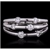 Image 1 : 14KT White Gold 0.60ctw Diamond Ring