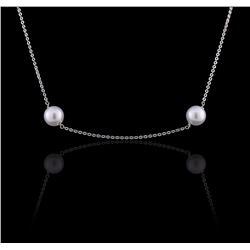 14KT White Gold Pearl Necklace