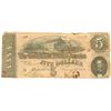 Image 1 : $5 1864 Richmond Virginia Confederate States of America Bank Note