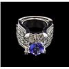 Image 1 : 2.75ct Tanzanite and Diamond Ring - 14KT White Gold