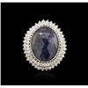 Image 1 : 14KT White Gold 15.08ct Sapphire and Diamond Ring