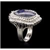 Image 3 : 14KT White Gold 15.08ct Sapphire and Diamond Ring