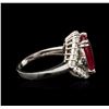 Image 3 : 14KT White Gold 3.41ct Ruby, Sapphire and Diamond Ring