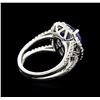 Image 3 : 14KT White Gold 7.20ct Tanzanite and Diamond Ring