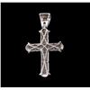 Image 2 : 3.00ctw Diamond Cross Pendant - 14KT White Gold