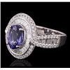 Image 2 : 18KT White Gold 2.45ct Tanzanite and Diamond Ring