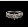 Image 1 : 0.57ctw Diamond Ring - 14KT White Gold