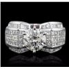 Image 1 : 18KT White Gold 4.35ctw Diamond Ring