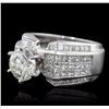 Image 2 : 18KT White Gold 4.35ctw Diamond Ring