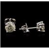 Image 2 : 14KT White Gold 1.36ctw Diamond Stud Earrings