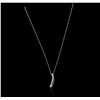 Image 1 : 14KT Yellow Gold 0.30ct Diamond Pendant With Chain