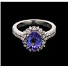 Image 1 : 1.88ct Tanzanite and Diamond Ring - 14KT White Gold