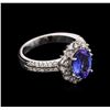 Image 2 : 1.88ct Tanzanite and Diamond Ring - 14KT White Gold