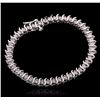 Image 1 : 14KT White Gold 1.00ctw Diamond Bracelet