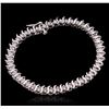 Image 2 : 14KT White Gold 1.00ctw Diamond Bracelet