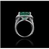 Image 3 : 14KT White Gold 13.24ct Emerald and Diamond Ring