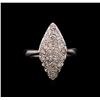 Image 1 : 0.74ctw Diamond Ring - 18KT White Gold