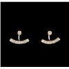 Image 1 : 1.14ctw Diamond Earrings - 14KT Yellow Gold