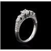 Image 3 : 18KT White Gold 1.21ctw Diamond Ring