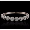 Image 1 : 14KT White Gold 2.74ctw Diamond Bangle Bracelet