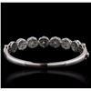 Image 3 : 14KT White Gold 2.74ctw Diamond Bangle Bracelet