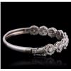 Image 4 : 14KT White Gold 2.74ctw Diamond Bangle Bracelet
